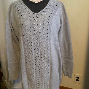 Blue Tunic Oversized Pullover Sweater 2XL